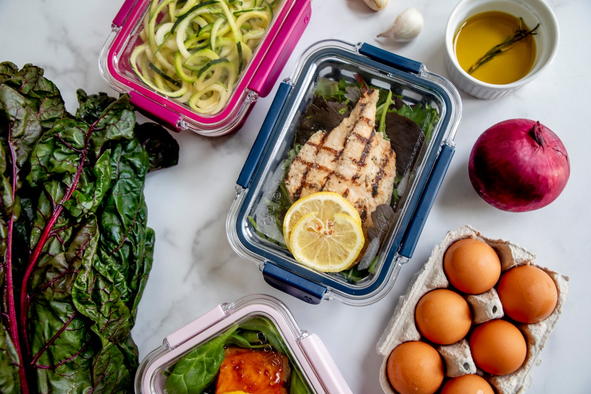 Fresh leafy greens rich in iron and folate